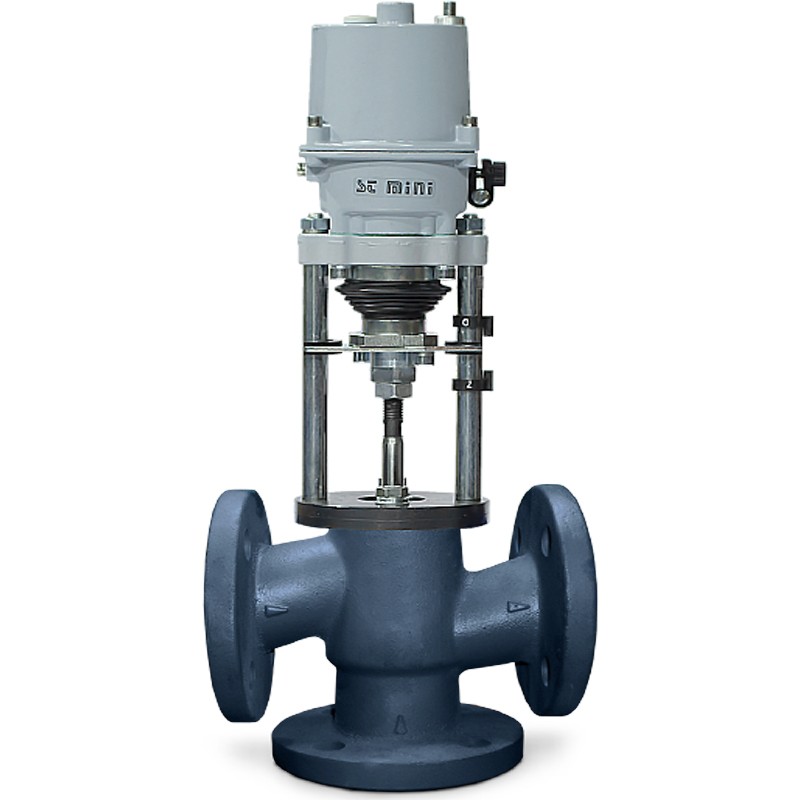 Клапан смесительный 27ч908нж DN 100 PN 16 с электроприводом 220В 63Kvs REGADA ST 0.1 498.0-0UIВC/02 (100Ом) КПСР-1