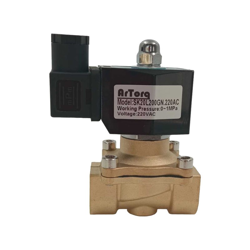 Соленоидный клапан Artorq SK DN 25 PN 10 латунный G-1'' нормально закрытый AC220В NBR до 80гр.-1
