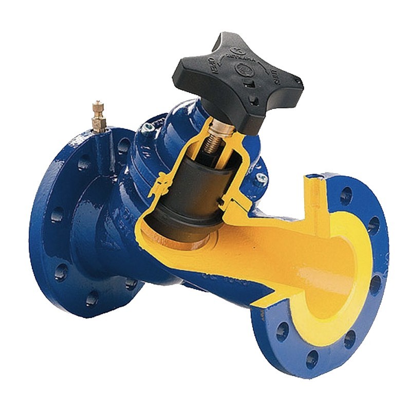Клапан чугунный Zetkama zSTA.447A125C72, DN 125 PN 16, Kvs 285,1 м3/ч, балансировочный, фланцевый, ручной-1
