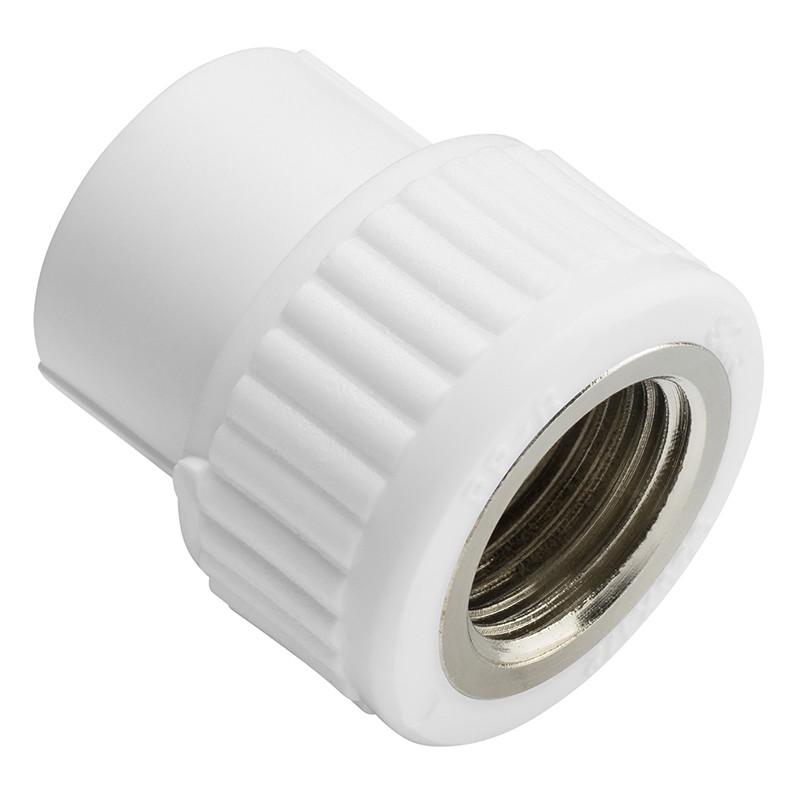 Муфта комбинированная ПП 25-1'' PN 25 с внутренней резьбой белая VALFEX -1