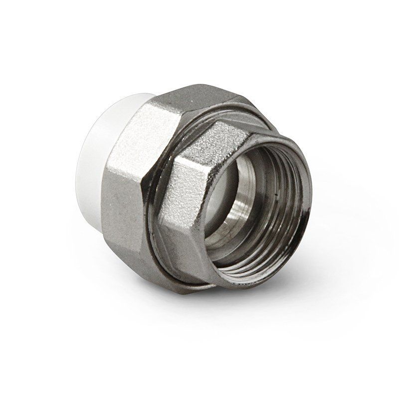 Муфта комбинированная ПП 20-1/2'' PN 25 разъёмная с внутренней резьбой белая Pro Aqua PA20008-1