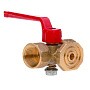 Кран латунный шаровой 11Б18бк(ф)2 DN 15 PN 16 под манометр G1/2''хG1/2'' с контрольным фланцем муфта-муфта рычаг Пензапромарматура купить в Челябинске | "Проконсим"