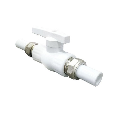 Краны шаровые ПП DN 20-32 PN 25 с двусторонним разъемным соединением белые Valfex купить в Челябинске | "Проконсим" Краны шаровые ПП DN 20-32 PN 25 с двусторонним разъемным соединением белые Valfex купить в Челябинске | "Проконсим"