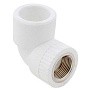 Угольник комбинированный ПП 20-1/2'' PN 25 с внутренней резьбой белый РТП 10790 купить в Челябинске | "Проконсим"