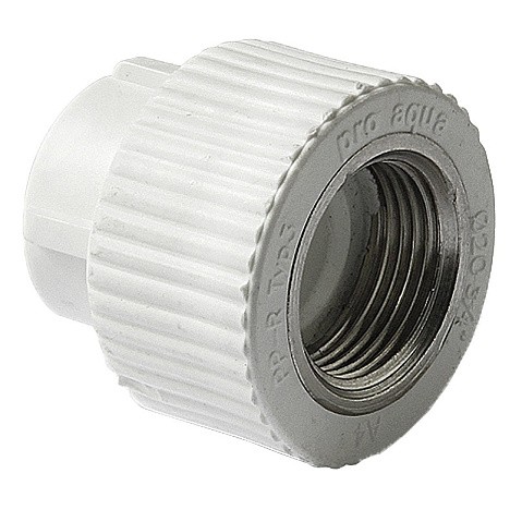 Муфта комбинированная ПП 32-3/4'' PN 25 с внутренней резьбой белая Pro Aqua PA22016P купить в Челябинске | "Проконсим"