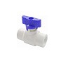 Кран шаровой полупроходной с синей ручкой VALFEX 25 PN 25 белый купить в Челябинске | "Проконсим"