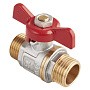 Кран латунный шаровой MVI AquaHit BV.315.04 DN 20 PN 25 бабочка штуцер-штуцер полнопроходной никелированный купить в Челябинске | "Проконсим"