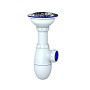 Сифон для мойки Unicorn В412P без отвода 3 1/2'' х40 чаша из нержавеющей стали пластиковая фурнитура