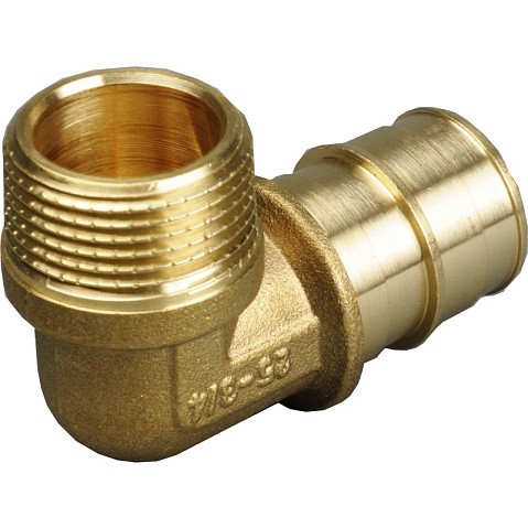 Угольник латунный для PEX труб 20-1/2'' PN 10 OP под надвижную гильзу с наружной резьбой ONE PLUS купить в Челябинске | "Проконсим"