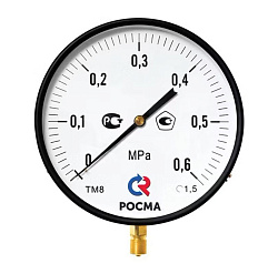  Манометр Росма ТМ-810Р.00 котловый, 250мм, 0-0.25МПа, резьба M20x1,5, радиальный, класс точности 1,5 (930093048) со склада Проконсим в Челябинске