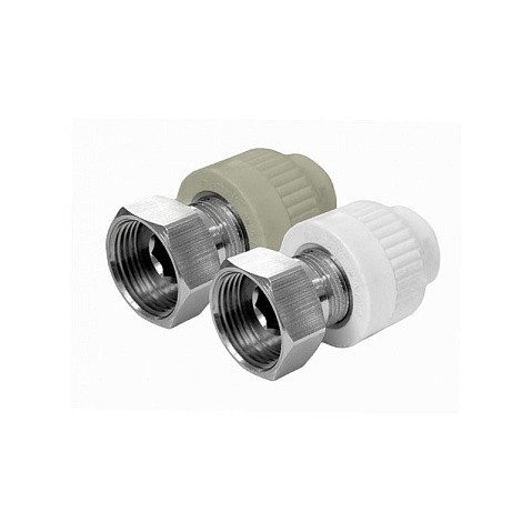 Муфта комбинированная с накидной гайкой VALFEX 25 PN 25 G-1/2'' серая купить в Челябинске | "Проконсим"