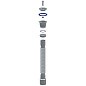 Сифон гофрированный Unicorn D220Р, 40х50 гибкий отвод, 1 1/2'' х40 пластиковая чашка, 800мм купить в Челябинске | "Проконсим"