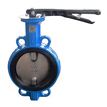 Затвор дисковый поворотный DN 150 PN 16 межфланцевый с диском из чугуна уплотнение-NBR ручной Seagull купить в Челябинске | "Проконсим"