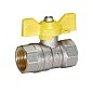Кран латунный Temper серия 83 DN25 PN40 никелированный газовый бабочка м-м ГОСТ Р 59553 купить в Челябинске | "Проконсим"