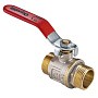 Кран латунный шаровой MVI AquaHit BV.316.04 DN 15 PN 25 рычаг штуцер-штуцер полнопроходной никелированный купить в Челябинске | "Проконсим"