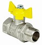 Краны латунные шаровые газовые 11Б27фт1М DN 15-32 PN 40 никелированные бабочка муфта-штуцер Valfex.278 Standart ГОСТ Р 59553 купить в Челябинске | "Проконсим"