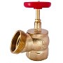 Клапан пожарный латунный угловой 125гр. DN 50-65 PN 16 КПЛ муфта-штуцер с удлиненным шпинделем Апогей купить в Челябинске | "Проконсим"