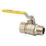 Кран латунный шаровой газовый MVI BV.812 DN 15 PN 25 никелированный полнопроходной муфта-штуцер рычаг купить в Челябинске | "Проконсим"