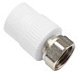 Муфта комбинированная ПП 20-3/4'' PN 25 с накидной гайкой белая VALFEX  купить в Челябинске | "Проконсим"