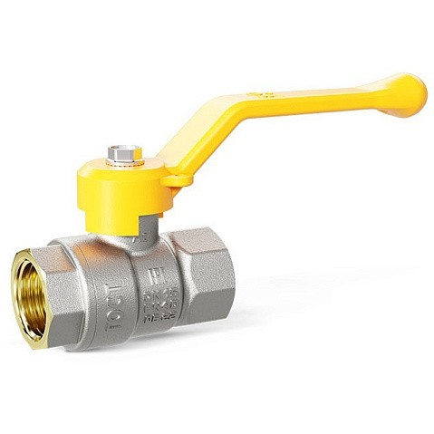 Кран латунный шаровой LD Pride GAS DN40 PN 25 никелированный рычаг муфта-муфта купить в Челябинске | "Проконсим"