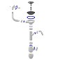 Сифон для мойки Unicorn В430V, без отвода, 3 1/2'' х40 с отводом для стиральной машины, прямоугольный перелив купить в Челябинске | "Проконсим"