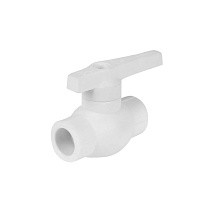 Краны шаровые ПП BASE DN 20-63 PN 25 белые PlasticPro купить в Челябинске | "Проконсим"