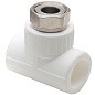 Тройник комбинированный ПП 20-1/2'' PN 25 с накидной гайкой белый РТП 14269 купить в Челябинске | "Проконсим"