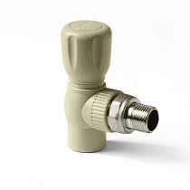 Краны шаровые ПП DN 20-25 PN 25 для радиатора угловые серые купить в Челябинске | "Проконсим"