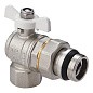 Кран латунный шаровой MVI BV.523 DN 20 PN 40 угловой с уплотнением никелированный полнопроходной американка купить в Челябинске | "Проконсим"