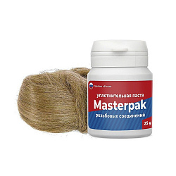  Набор уплотнительный паста +лён для воды, пара 25гр+ 7гр Masterpak (228100450) со склада Проконсим в Челябинске