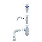 Сифон для умывальника Unicorn А320VР, 40х50 гибкий отвод, 1 1/2'' х40 пластиковая чаша с отводом для стиральной машины купить в Челябинске | "Проконсим"