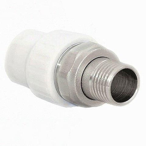 Муфта для радиатора ПП 25-3/4'' PN 25 с американкой белая РТП 14628 купить в Челябинске | "Проконсим"