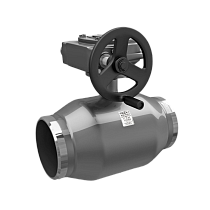 Краны стальные шаровые цельносварные DN 150-400 PN 16-25 приварные с редуктором LD купить в Челябинске | "Проконсим"