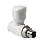 Кран шаровой для радиатора ПП 20-1/2'' PN 25 прямой с американкой белый Pro Aqua PA41008