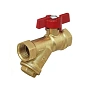 Краны латунные шаровые DN 15-20 PN 25 с фильтром бабочка муфта-муфта БАЗ КФ.А30.1 купить в Челябинске | "Проконсим"