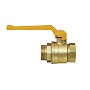 Кран латунный шаровой газовый 11Б27п DN32 PN40 рычаг муфта-штуцер БАЗ Standart купить в Челябинске | "Проконсим"