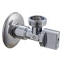 Кран латунный шаровой угловой MVI BV.464 DN 15-20 PN 10 штуцер бабочка купить в Челябинске | "Проконсим"