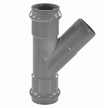 Тройники НПВХ раструбные SDR26 45гр. DN 110-160 PN 10 Хемкор купить в Челябинске | "Проконсим"