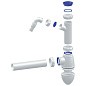 Сифон для умывальника Unicorn А510V, 40х40 прямой отвод, 1 1/2'' х40 с отводом для стиральной машины преходник 40х32 купить в Челябинске | "Проконсим"