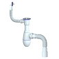 Сифон для мойки Unicorn В423, 40х50 гибкий отвод, 1 1/2'' х40 чаша из нержавеющей стали, круглый перелив, со смещением купить в Челябинске | "Проконсим"