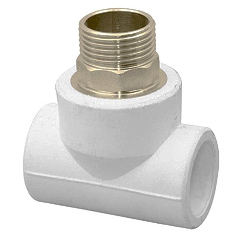 Тройник комбинированный ПП 40-1 1/4'' PN 25 под ключ с наружной резьбой белый РТП 10760 купить в Челябинске | "Проконсим"