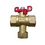 Кран латунный шаровой Пензапромарматура DN15 PN16 G1/2'' с фильтром никелированный полнопроходной муфта-муфта бабочка купить в Челябинске | "Проконсим"