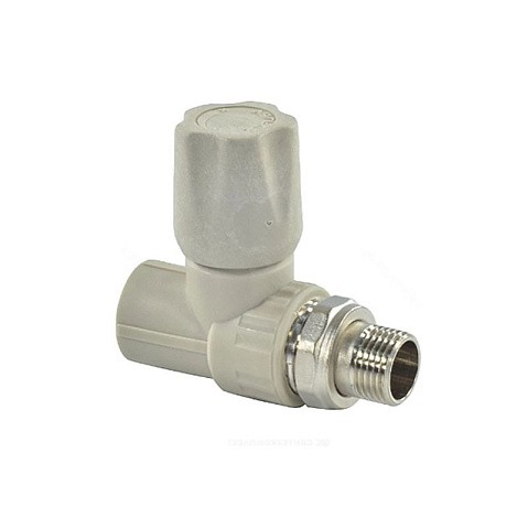 Вентиль для радиатора прямой VALFEX 20 PN 25 G-1/2'' серый купить в Челябинске | "Проконсим"