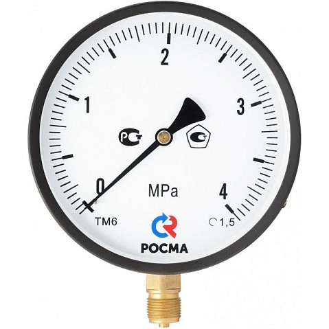 Манометр Росма ТМ-610Р 1,0 МПа /10 ат 150мм G1/2'' купить в Челябинске | "Проконсим"
