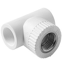 Тройник комбинированный ПП 32-1/2'' PN 25 с внутренней резьбой белый Pro Aqua PA24015 купить в Челябинске | "Проконсим"