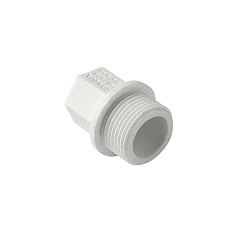  Заглушка ПП резьбовая 1/2'' PN 25, с наружной резьбой, белая, Pro Aqua PA15508P  (251439852) со склада Проконсим в Челябинске