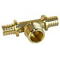 Тройник латунный для PEX труб 16-1/2''-16 PN 16 S-2,2мм под надвижную гильзу Valfex VF.433.AF купить в Челябинске | "Проконсим"