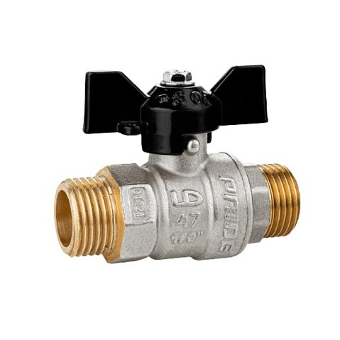 Краны латунные шаровые DN 15-25 PN 40 никелированные бабочка штуцер-штуцер LD Pride 47.304 купить в Челябинске | "Проконсим" Краны латунные шаровые DN 15-25 PN 40 никелированные бабочка штуцер-штуцер LD Pride 47.304 купить в Челябинске | "Проконсим"