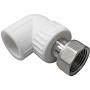 Угольник комбинированный ПП 25-3/4'' PN 25 с накидной гайкой белый VALFEX  купить в Челябинске | "Проконсим"