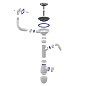 Сифон для мойки Unicorn B430VP, без отвода, 3 1/2'' х40 с отводом для стиральной машины, прямоугольный перелив купить в Челябинске | "Проконсим"
